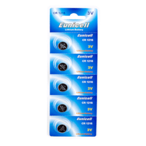 EUNICELL 3V CR1216 Button Cell Battery (5 PER CARD) - CR1216