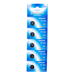 EUNICELL 3V CR1220 Button Cell Battery (5 PER CARD) - CR1220