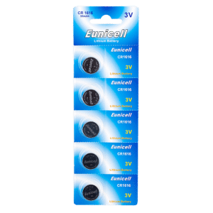 EUNICELL 3V CR1616 Button Cell Battery (5 PER CARD) - CR1616
