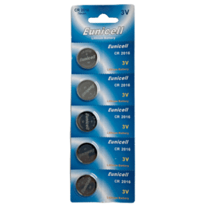 EUNICELL 3V CR2016 Button Cell Battery (5 PER CARD) - CR2016