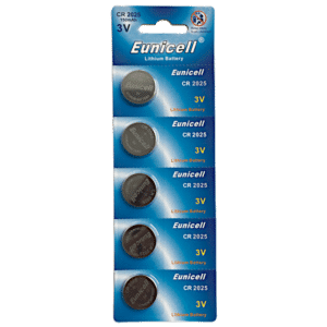 EUNICELL 3V CR2025 Button Cell Battery (5 PER CARD) - CR2025