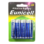 EUNICELL AA 1.5V Alkaline Batteries (4 PER CARD) - AA