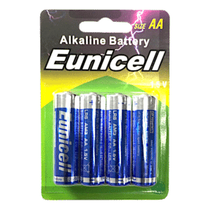EUNICELL AA 1.5V Alkaline Batteries (4 PER CARD) - AA