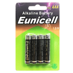 EUNICELL AAA 1.5V Alkaline Batteries (4 PER CARD) - AAA