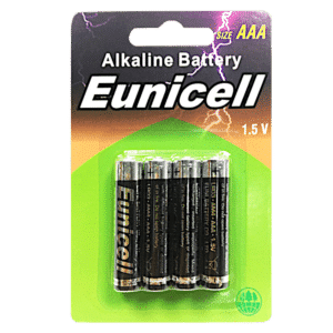 EUNICELL AAA 1.5V Alkaline Batteries (4 PER CARD) - AAA