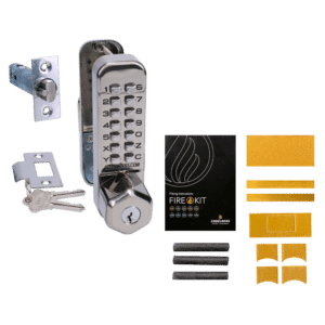 CODELOCKS CL255KO Series Digital Lock With Key Override - CL255KO SS With Fire Kit