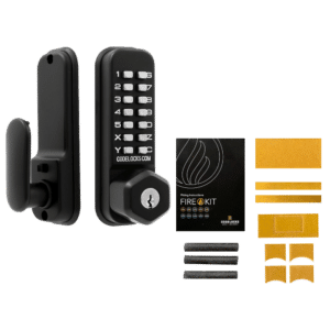 CL0255 Marine By Codelocks Digital Lock With Key Override - CL0255 KO Black With Fire Kit