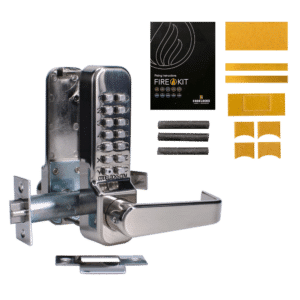 CODELOCKS CL415 Digital Lock With Tubular Latch - CL415 SS With Fire Kit