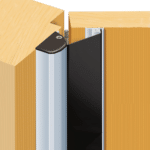 EXITEX Roller Finger Guard With Concealed Fixings Fire Rated - Satin Anodised Aluminium
