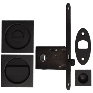 BONAITI SERRATURE Easy Kit Square With G500 To Suit WC Sliding Door - Black