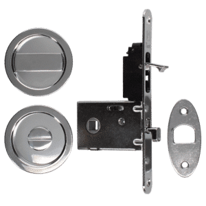 BONAITI SERRATURE Easy Kit Round With G500T To Suit WC Sliding Door - Polished Chrome