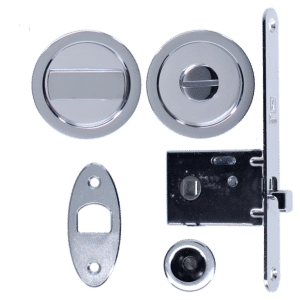 BONAITI SERRATURE Easy Kit Round With G500 To Suit WC Sliding Door - Polished Chrome