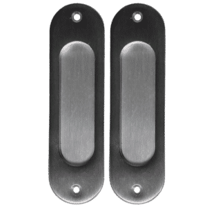 BONAITI SERRATURE Classic Sliding Door Handle Pull MOS Oval Blind Pair - Satin Chrome