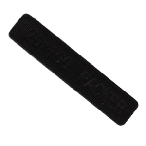 ALDRIDGE Flat Glazing Packers 100mm Length x 20mm Width (1000 PACK) - 2mm Depth (Black)