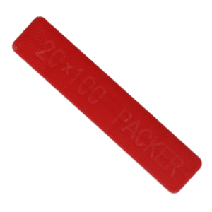 ALDRIDGE Flat Glazing Packers 100mm Length x 20mm Width (1000 PACK) - 6mm Depth (Red)