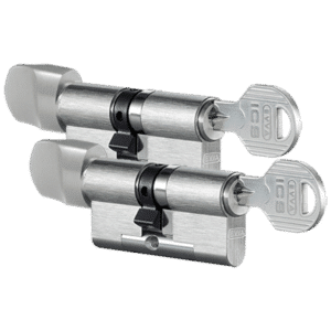 EVVA ICS Keyed Alike Pair KDZ Key & Turn Euro Cylinder 6 Keys TS007 3* - 92mm 41-T51 (36-10-T46) NP 003EI
