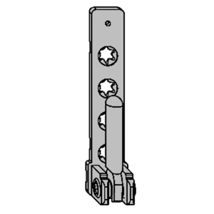 MACO TBT Pivot Post 52483 With 3mm Positioning Pin To Suit UPVC - Silver