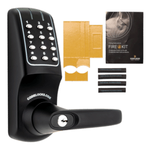 CODELOCKS CL5010 Battery Operated Digital Lock - CL5010 Solid Black With Fire Kit