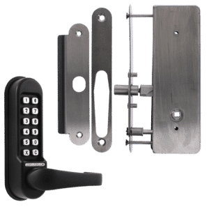 CODELOCKS CL0530 / CL0535 Digital Lock Black Marine Grade with XTD Gate Lock - CL0530 BK MG XTD Without Passage Set