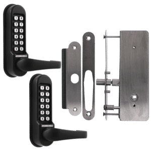 CODELOCKS CL0530 Back To Back Digital Lock Black Marine Grade with XTD Gate Lock - CL0530 BK MG BB XTD Without Passage Set