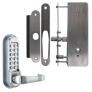 CODELOCKS CL0530 / CL0535 Digital Lock Stainless Steel with XTD Gate Lock - CL0535 SS XTD With Passage Set