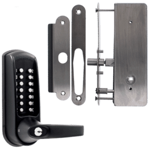 CODELOCKS CL0630 / CL0635 Digital Lock Black Marine Grade With XTD Gate Lock - CL0630 BK MG XTD Without Passage Set