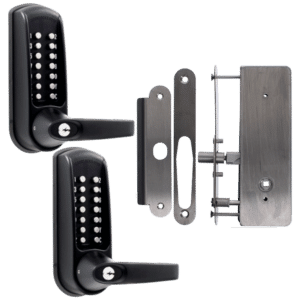 CODELOCKS CL0630 Back To Back Digital Lock Black Marine Grade With XTD Gate Lock - CL0630 BK MG BB XTD Without Passage Set