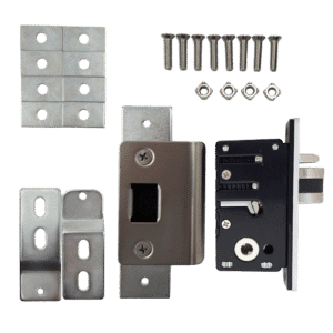 BORG LOCKS S203 Aluminium Latch 28mm Backset To Suit BL2000/BL4400 Series - LH With Fixing Kit