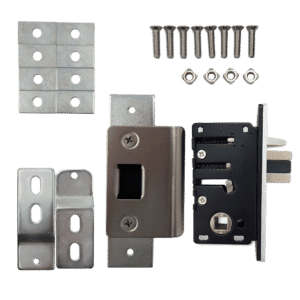 BORG LOCKS S505 Aluminium Latch 28mm Backset To Suit BL5000 Series - RH With Fixing Kit