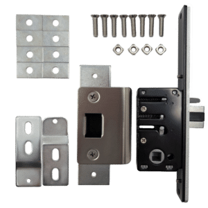 BORG LOCKS S505 AR Aluminium Latch Long Forend 28mm Backset To Suit BL5000 Series - RH With Fixing Kit