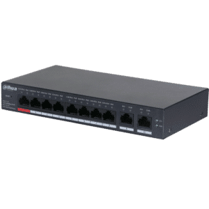 DAHUA Network Switch 10 Ports (8 x PoE) Cloud Management Via Dolynk CS4010-8ET-110 - 8 x PoE Ports