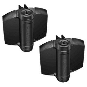 D&D Truclose Heavy Duty Hinges For Metal, Wood & Vinyl Gates TCHD1L2S3BT - With Black trims & 2 Legs