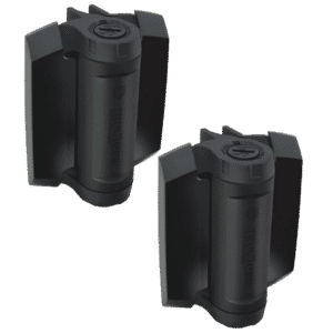 D&D Truclose Heavy Duty Hinges for Narrow Metal Gates - With Black trims & 2 Legs