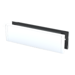 RUTLAND RLP Letterplate Set TS008 Security & Fire Rated - Polished Nickel (Ext)/White (Int)