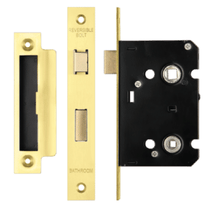 ERA Valiant Bathroom Lock Square End - 64mm Case PB Boxed