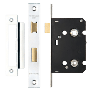ERA Valiant Bathroom Lock Square End - 64mm Case Polished SS Display Boxed
