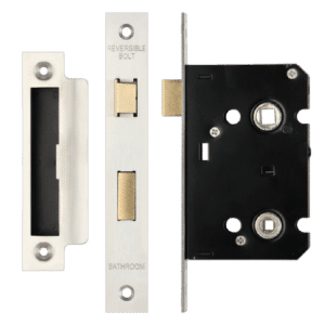 ERA Valiant Bathroom Lock Square End - 64mm Case Satin SS Boxed