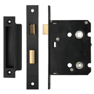 ERA Valiant Bathroom Lock Square End - 76mm Case Black (Matt) Boxed