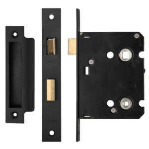 ERA Valiant Bathroom Lock Square End - 76mm Case Black (Matt) Display Boxed