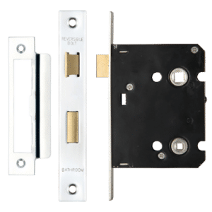 ERA Valiant Bathroom Lock Square End - 76mm Case Polished SS Display Boxed