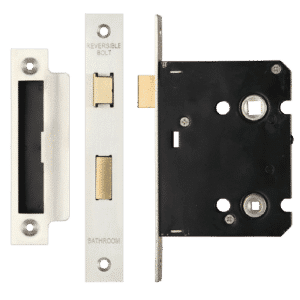 ERA Valiant Bathroom Lock Square End - 76mm Case Satin SS Boxed
