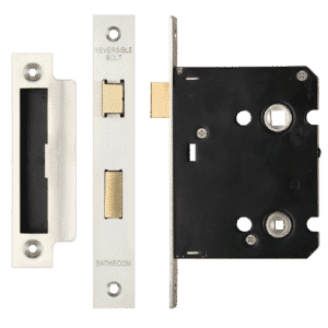 ERA Valiant Bathroom Lock Square End - 76mm Case Satin SS Display Boxed