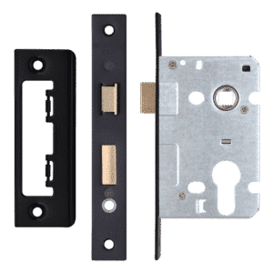 ERA Valiant Euro Mortice Sashlock Square End - 64mm Case Black (Matt) Display Boxed