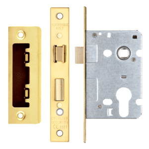 ERA Valiant Euro Mortice Sashlock Square End - 64mm Case PB Boxed