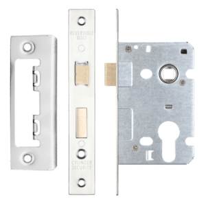 ERA Valiant Euro Mortice Sashlock Square End - 64mm Case Polished SS Boxed