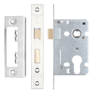 ERA Valiant Euro Mortice Sashlock Square End - 64mm Case Polished SS Display Boxed