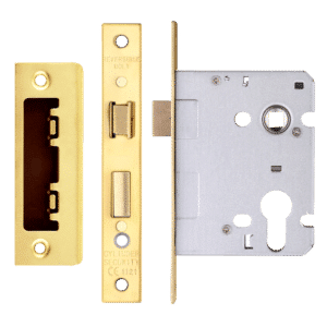 ERA Valiant Euro Mortice Sashlock Square End - 76mm Case PB Display Boxed