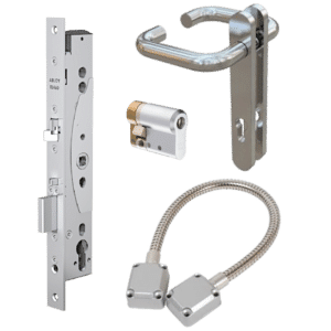 ABLOY EL460 Narrow Stile DIN Electric Lock EN179 Compliant Package 3E - 35mm Backset EN179 (Package3E)