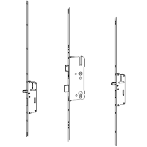 ROTO C600 45mm Backset Latch & Deadbolt Keywind With 2 Bolts 776558 - 45/92