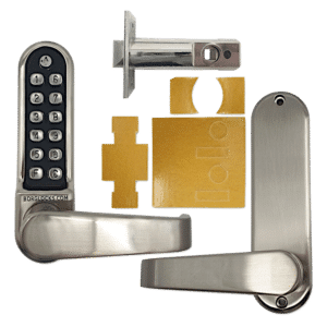 BORG LOCKS BL5701 ECP FT Digital Lock With 60mm Tubular latch & Key Override Fire Rated BSEN1634-1 - BL5701 SS ECP FT